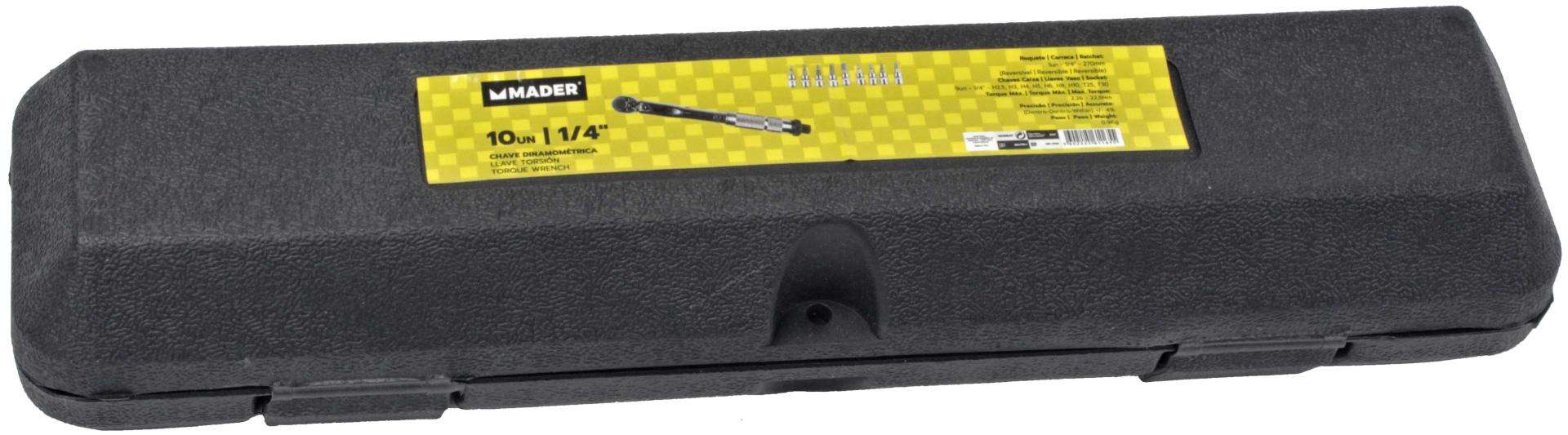 Chave Dinamométrica, Reversível, 1/4", 10PÇ refª 61165 MADER