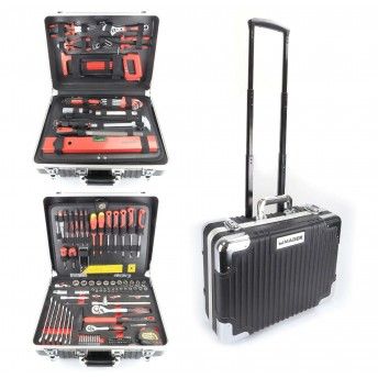 Mala Ferramentas com Trolley, 142Pcs Chrome Vanadium ref 61157 MADER