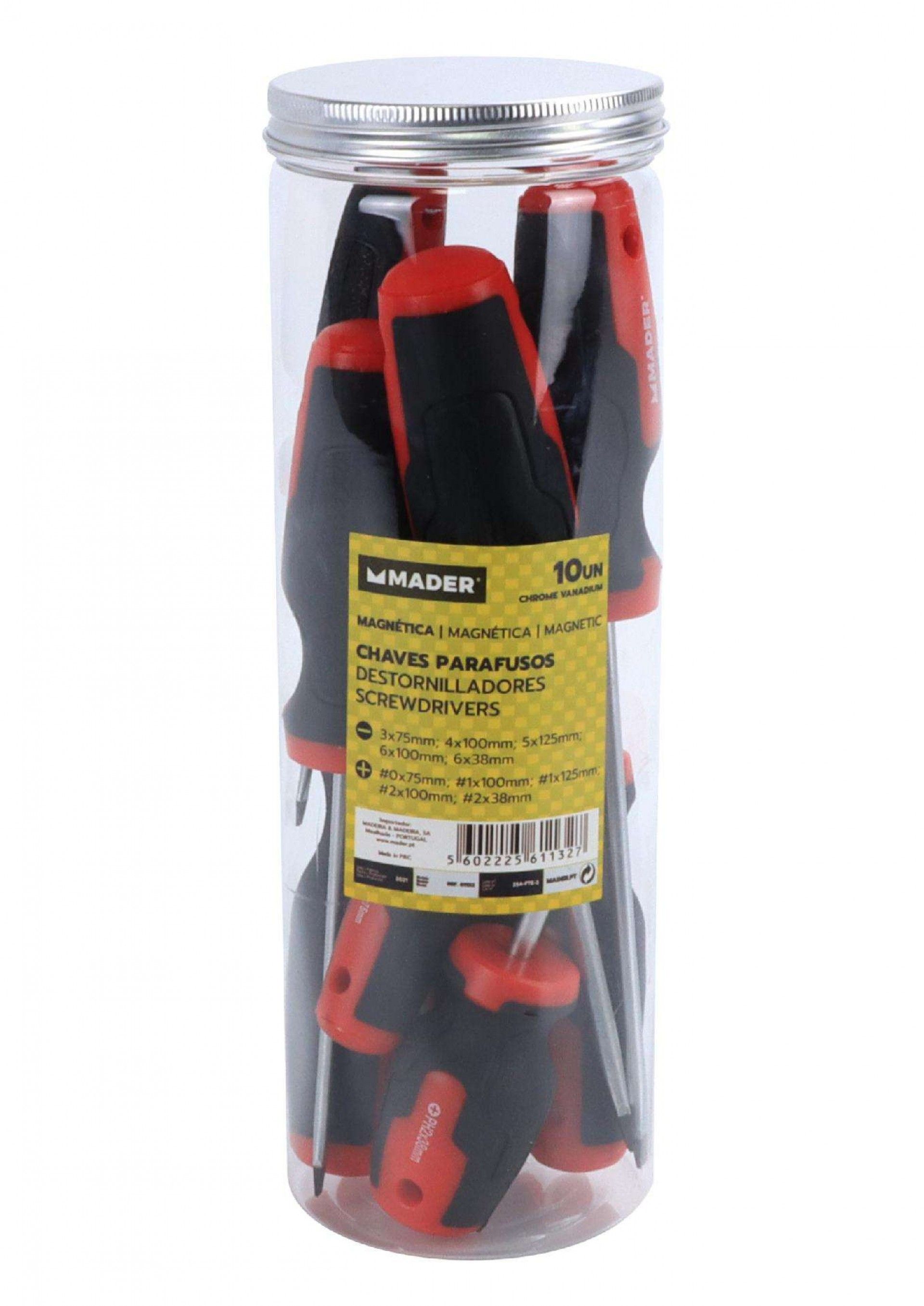 Chaves de Parafusos, Magnéticas, CRV, 10Un refª 61132 MADER