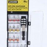 Bits com Adaptador, CRV, 15Un ref� 61096 MADER
