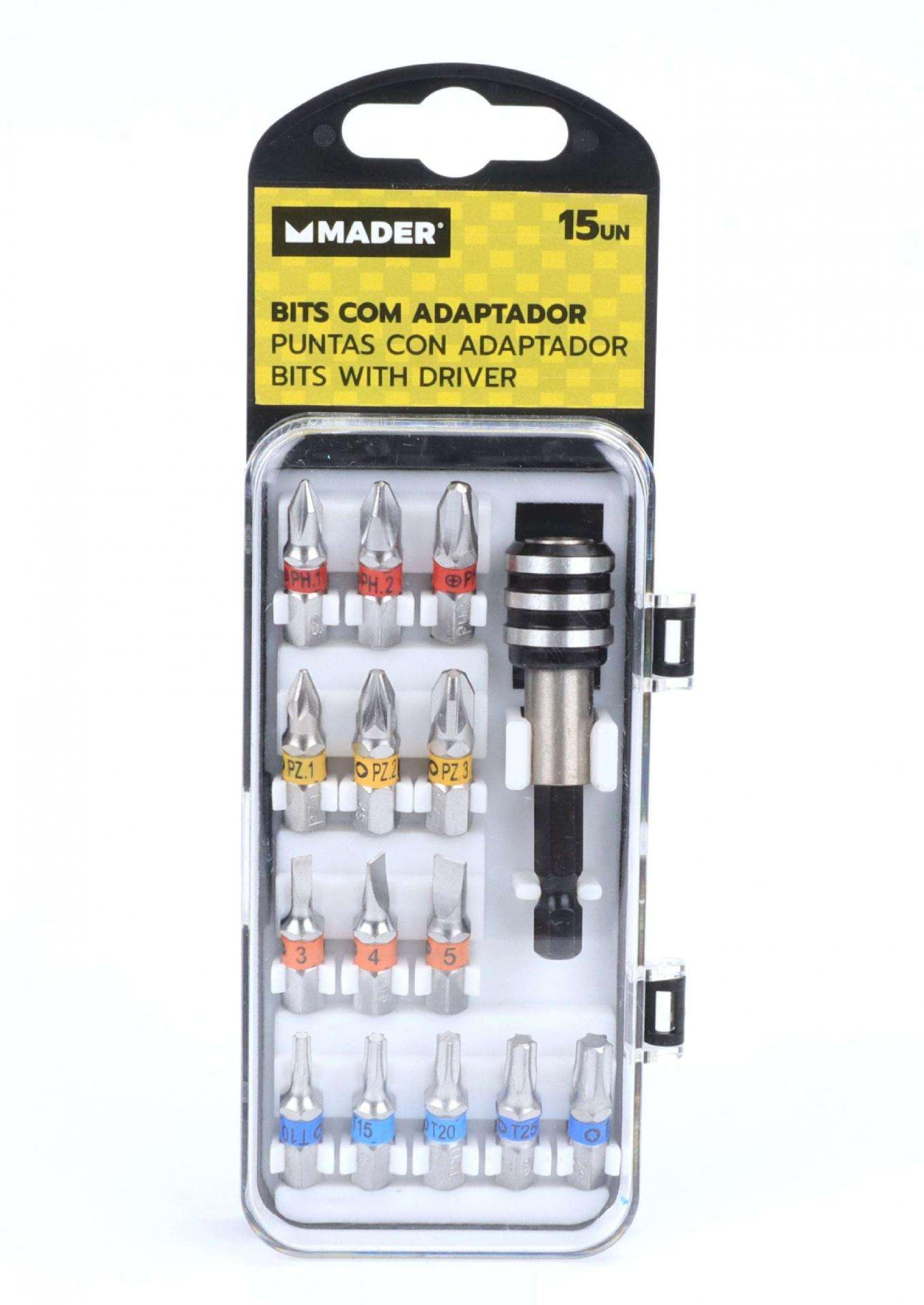 Bits com Adaptador, CRV, 15Un refª 61096 MADER