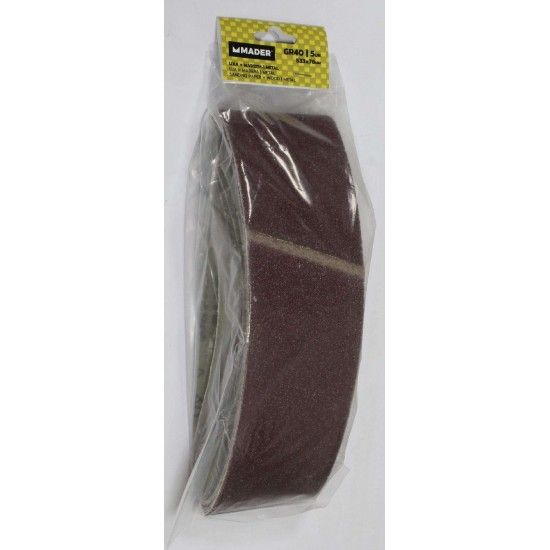 Lixa para Madeira e Metal, 533x76mm, GR40, 5Un ref 61085 MADER