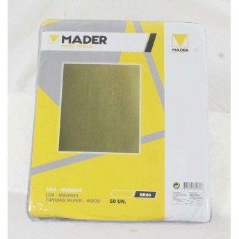 Lixa para Madeira, 230x280mm, GR60, 50Un ref 61081 MADER