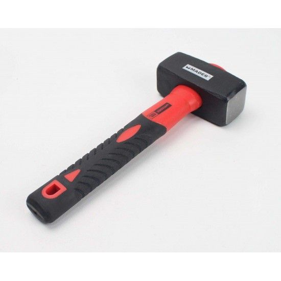 Marreta Quadrada, Cabo Fibra Vidra, 1Kg refª 61057 MADER Marreta Quadrada, Cabo Fibra Vidra, 1Kg refª 61057 MADER