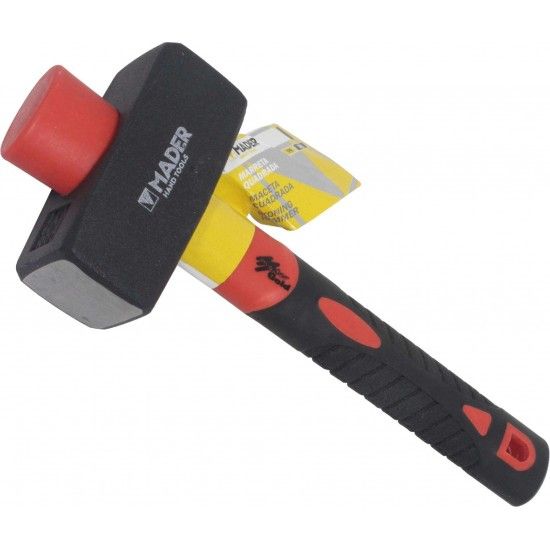 Marreta Quadrada, Cabo Fibra Vidra, 1Kg refª 61057 MADER Marreta Quadrada, Cabo Fibra Vidra, 1Kg refª 61057 MADER