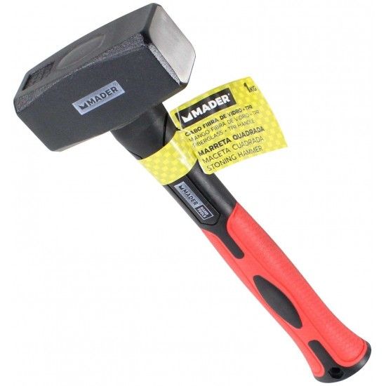 Marreta Quadrada, Cabo Fibra Vidro, 1Kg ref 61048 MADER