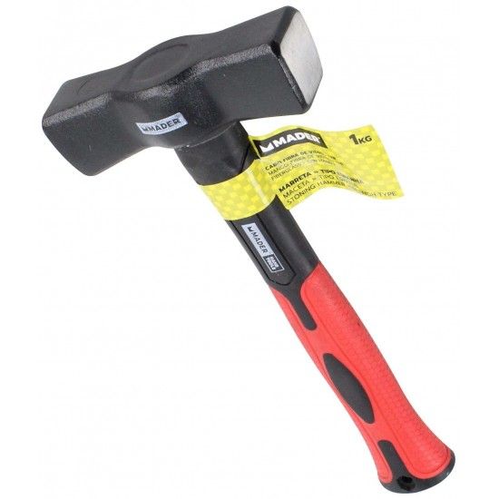 Marreta Tipo Espanha, Cabo Fibra Vidro, 1Kg refª 61044 MADER Marreta Tipo Espanha, Cabo Fibra Vidro, 1Kg refª 61044 MADER