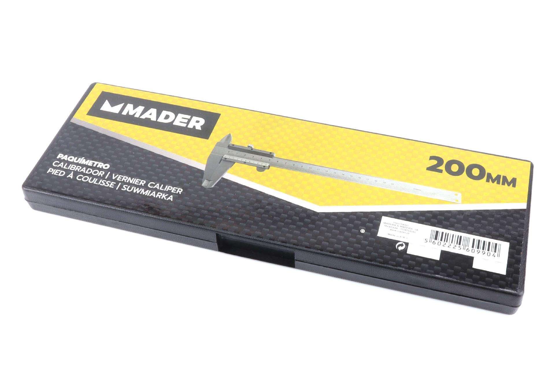 Paquímetro, Inox, 200mm, Estojo refª 60990 MADER