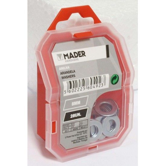 Anilhas, 8mm, 28Un refª 60492 MADER Anilhas, 8mm, 28Un refª 60492 MADER