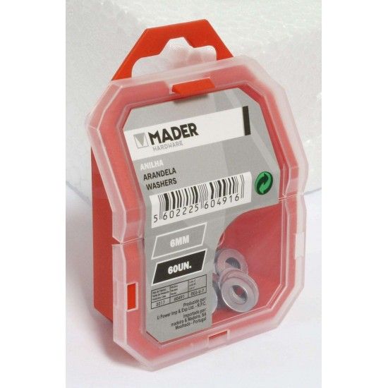 Anilhas, 6mm, 60Un refª 60491 MADER Anilhas, 6mm, 60Un refª 60491 MADER