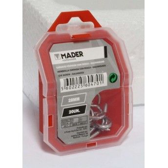 Camaro Fechado com Rosca, Galvanizado, 28mm, 20Un ref 60470 MADER