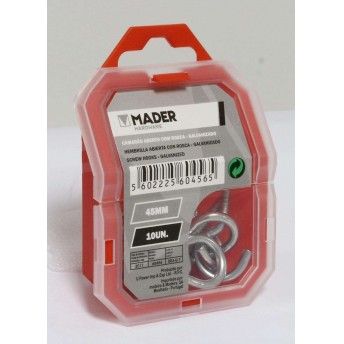 Camar�o Aberto com Rosca, Galvanizado, 45mm, 10Un ref� 60456 MADER