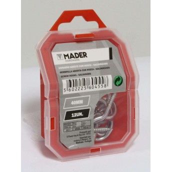Camar�o Aberto com Rosca, Galvanizado, 40mm, 12Un ref� 60455 MADER
