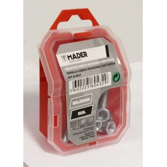 Parafuso Cabe�a Sextavada com Porca - M6x50mm, 5Un ref� 60432 MADER