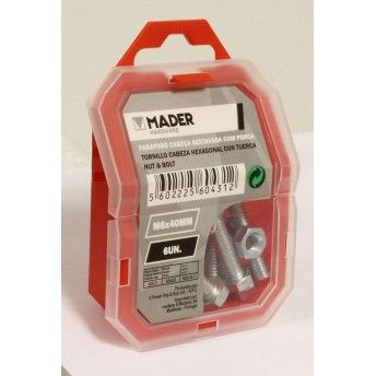 Parafuso Cabe�a Sextavada com Porca - M6x40mm, 6Un ref� 60431 MADER