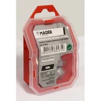 Parafuso Cabeça Sextavada com Porca - M10x25mm, 4Un refª 60435 MADER Parafuso Cabeça Sextavada com Porca - M10x25mm, 4Un refª 60435 MADER