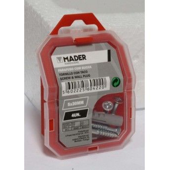 Parafuso com Bucha, 5x30mm, 4Un ref 60422 MADER