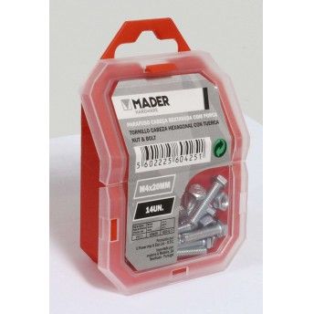 Parafuso Cabe�a Sextavada com Porca - M4x20mm, 14Un ref� 60425 MADER