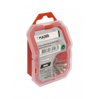 Parafuso Cabe�a Chata, Auto-Perfurante para Metal, 3.5x20, 26Un ref� 60408 MADER