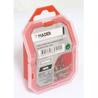 Parafuso Cabe�a Chata, Auto-Perfurante para Metal, 4x20, 18Un ref� 60411 MADER