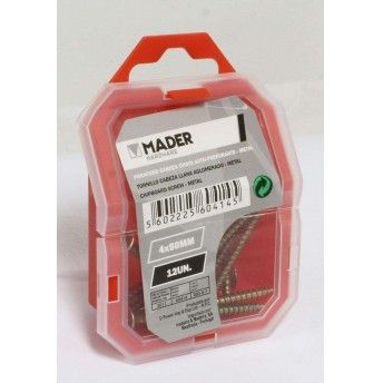 Parafuso Cabeça Chata, Auto-Perfurante para Metal, 4x50, 12Un refª 60414 MADER Parafuso Cabeça Chata, Auto-Perfurante para Metal, 4x50, 12Un refª 60414 MADER