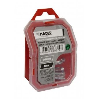Parafuso Cabe�a Chata para Madeira, 5x50, 10Un ref� 60379 MADER
