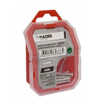 Parafuso Cabe�a Oval, Madeira, 4x30, 12Un ref� 60386 MADER