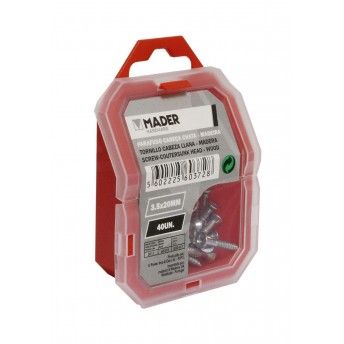 Parafuso Cabe�a Chata para Madeira, 3.5x20, 40Un ref� 60372 MADER