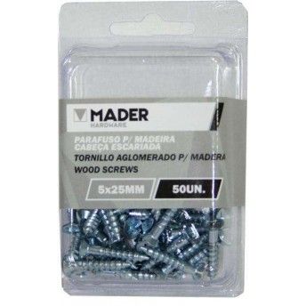 Parafuso Cabe�a Escariada para Madeira, 4x30mm, 50Un ref� 60075 MADER