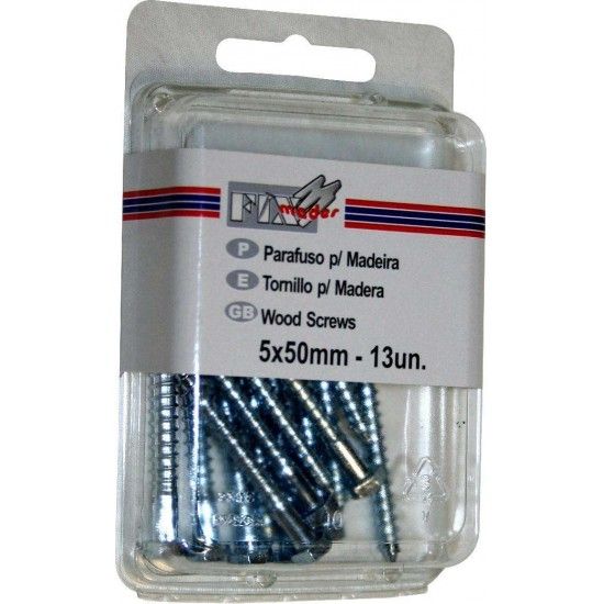 Parafuso Cabeça Sextavada, 5x50mm, 13Un refª 60066 MADER Parafuso Cabeça Sextavada, 5x50mm, 13Un refª 60066 MADER