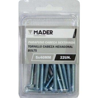Parafuso Cabe�a Sextavada, 5x40mm, 22Un ref� 60102 MADER