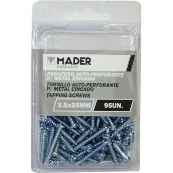 Parafuso Zincado, Auto Perfurante, 3.5x25mm, 95Un ref� 60082 MADER