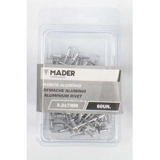 Rebite Alum�nio, 3.2x7mm, 60Un ref� 60115 MADER