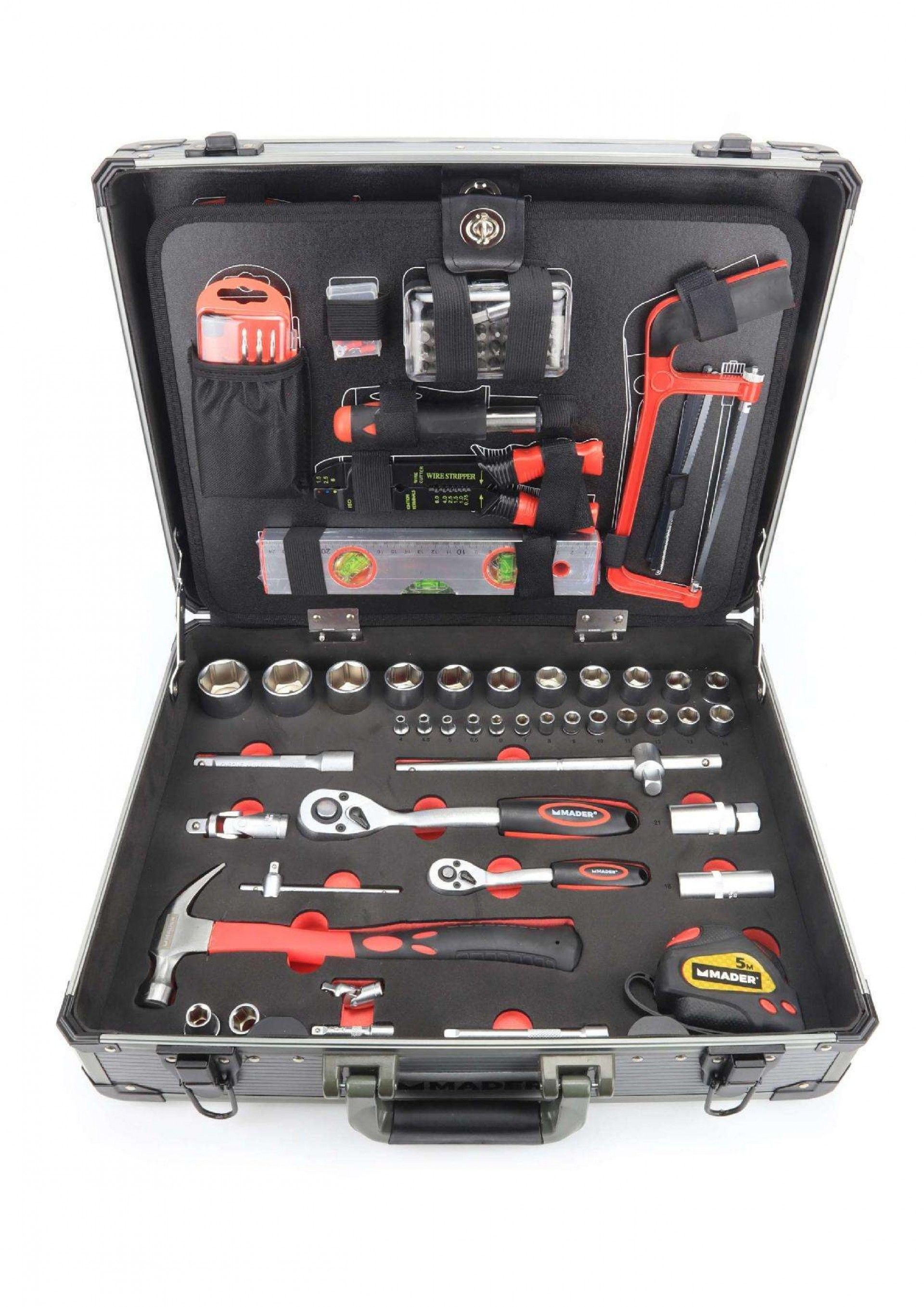 Mala de Ferramentas, 1/4" - 1/2", CRV, 123Un refª 59603 MADER