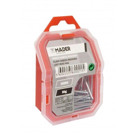 Prego Cabe�a Redonda, 38mm, 50g ref� 60021 MADER