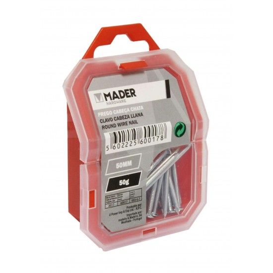 Prego Cabe�a Chata, 50mm, 50g ref� 60017 MADER