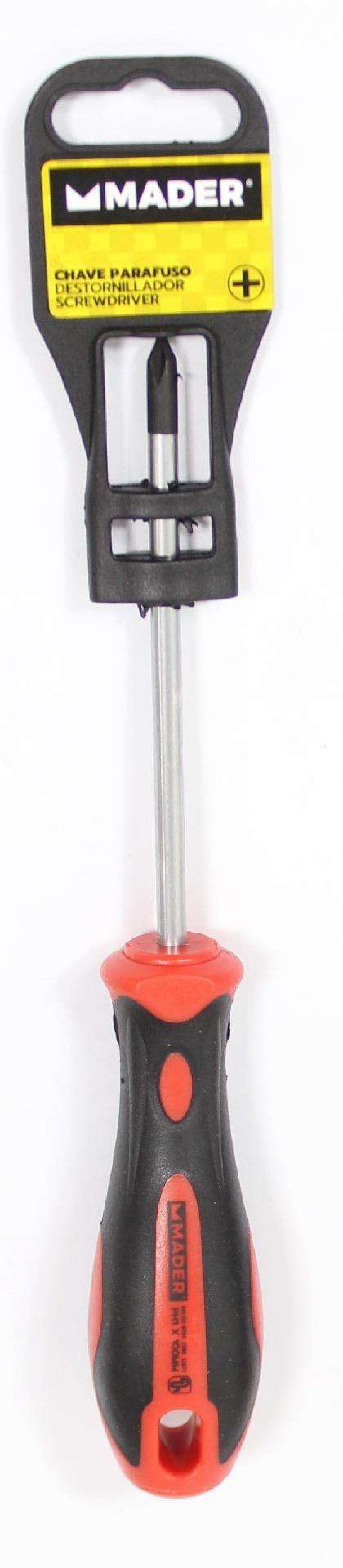 Chave Parafusos, Philips, CRV, PH1, 100mm refª 59465 MADER