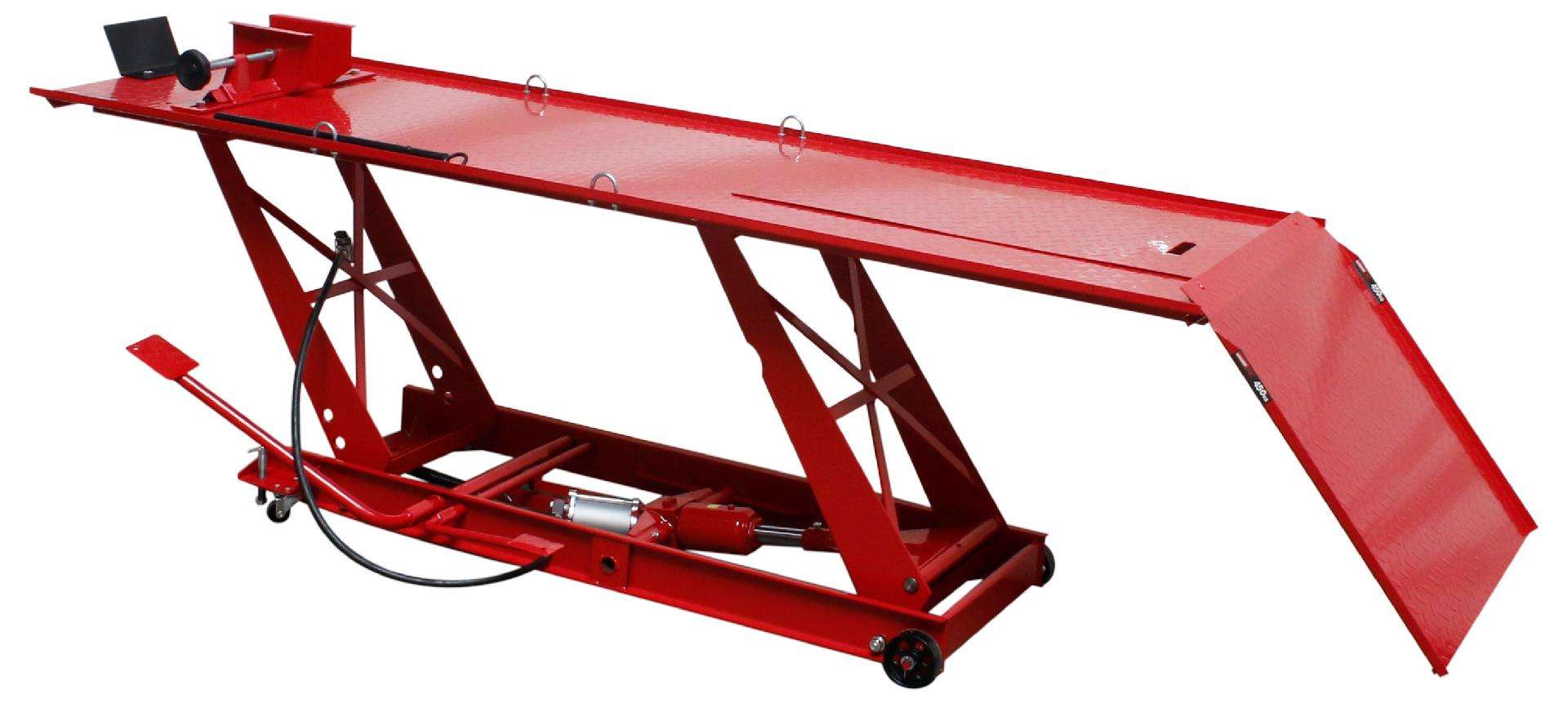 Elevador Hidráulico/Pneumático, para Motos, 450Kg refª 59126 MADER