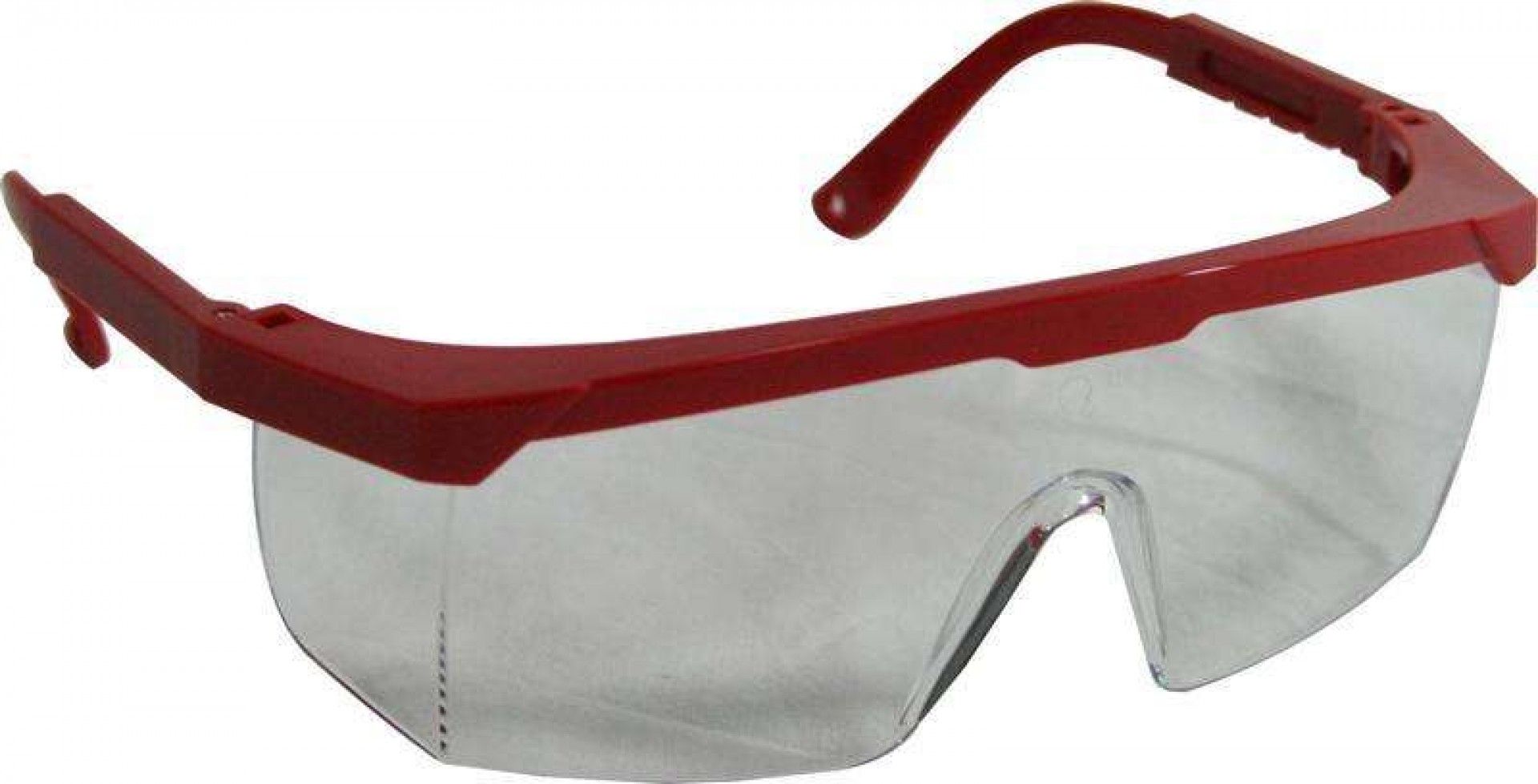 Óculos Proteção, Lente Branca, Armação Vermelha refª 57688 MADER