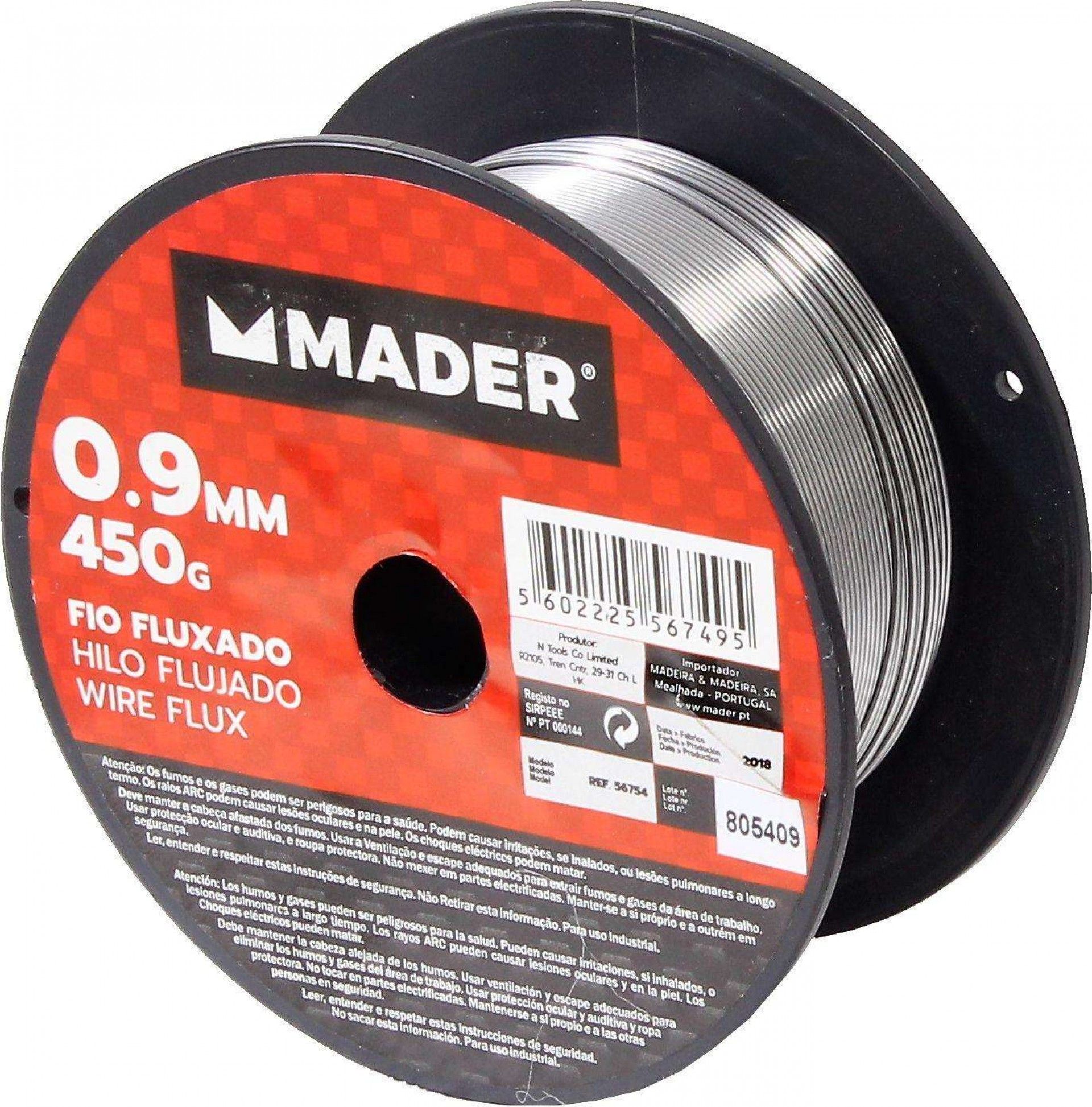 Fio Fluxado, 0.9mm, 450g refª 56749 MADER