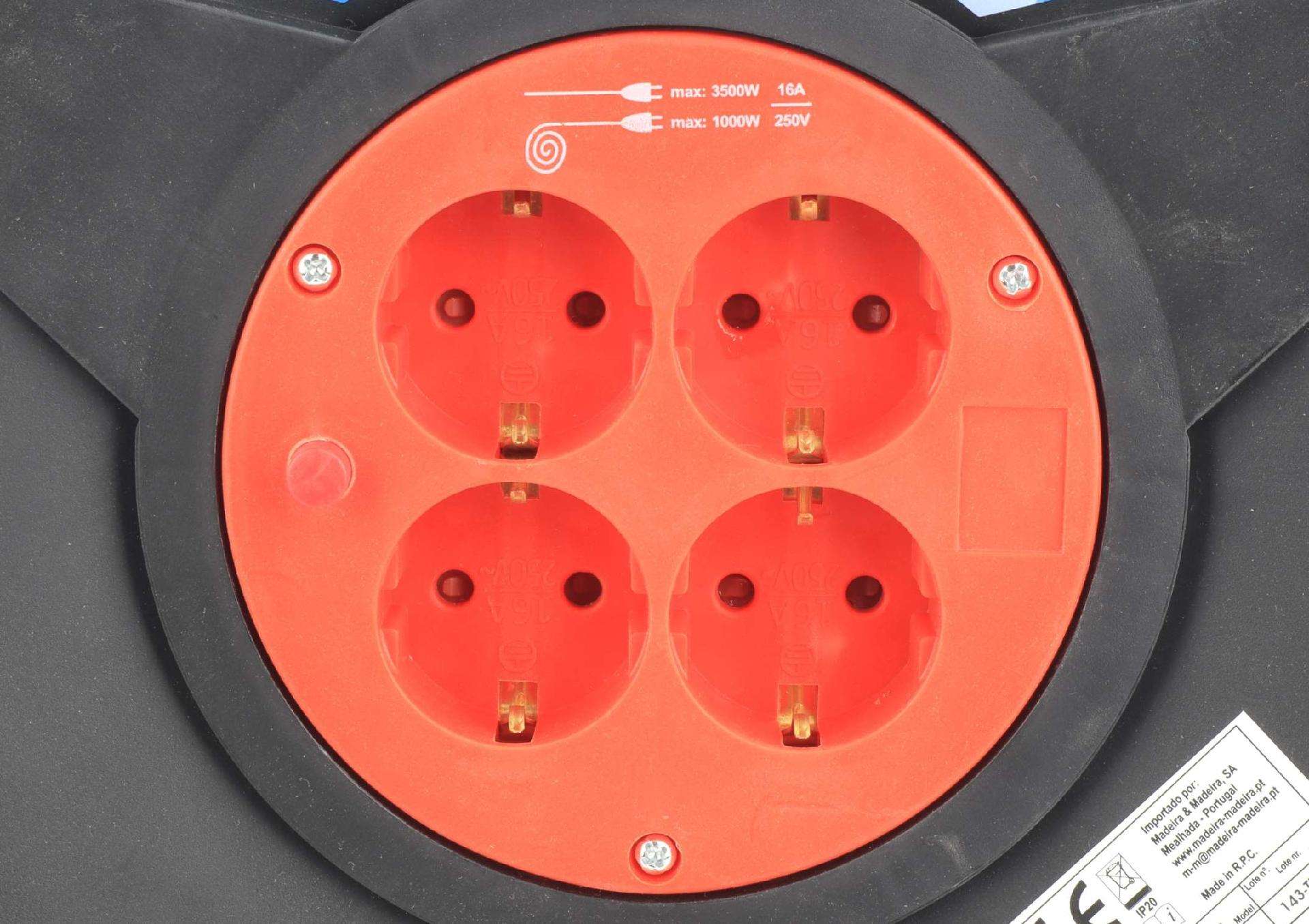 Extensão Elétrica, com Enrolador, 25m  refª 56732 SUPER POWER