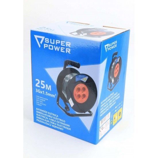 Extenso Eltrica, com Enrolador, 25m  ref 56732 SUPER POWER