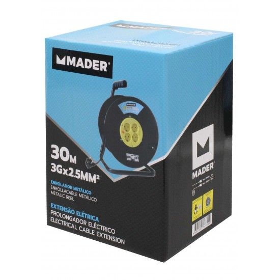 Extenso elctrica c/enrolador 3x2.5mm 30m ref 56054 Mader