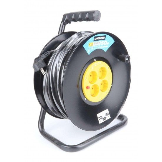 Extenso Eltrica, 50m, com Enrolador Metlico ref 56055 MADER