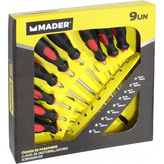 Chaves de Parafusos Sortidas, 9Un refª 52134 MADER Chaves de Parafusos Sortidas, 9Un refª 52134 MADER