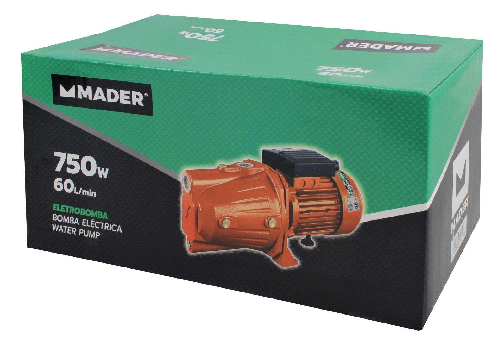 Eletrobomba, 750W, 60L/min refª 49503 MADER