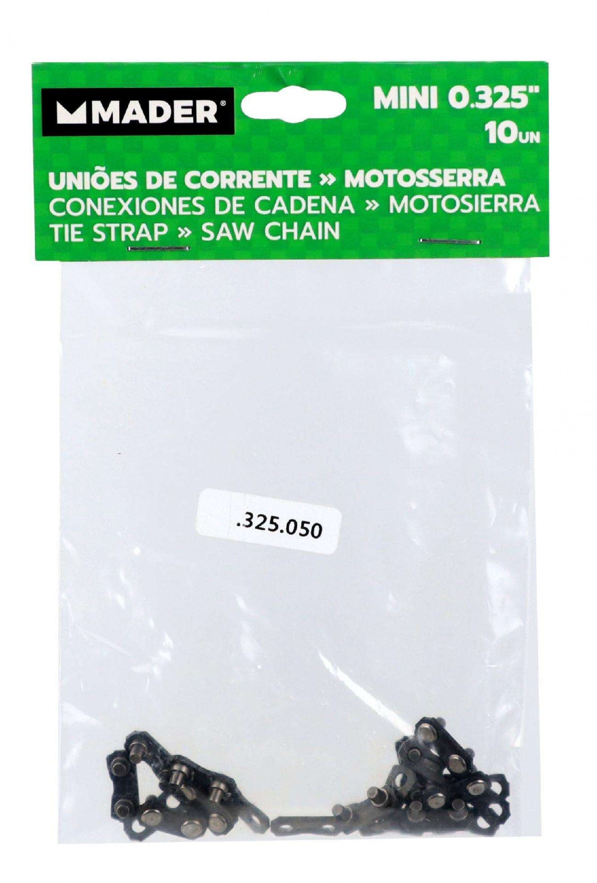 Uniões de Corrente para Motosserra, 0.325 Mini, 10Un refª 49234 MADER