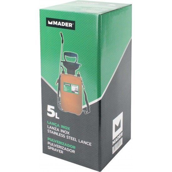 Pulverizador de Pressão, 5L, Lança Inox refª 49094 MADER Pulverizador de Pressão, 5L, Lança Inox refª 49094 MADER