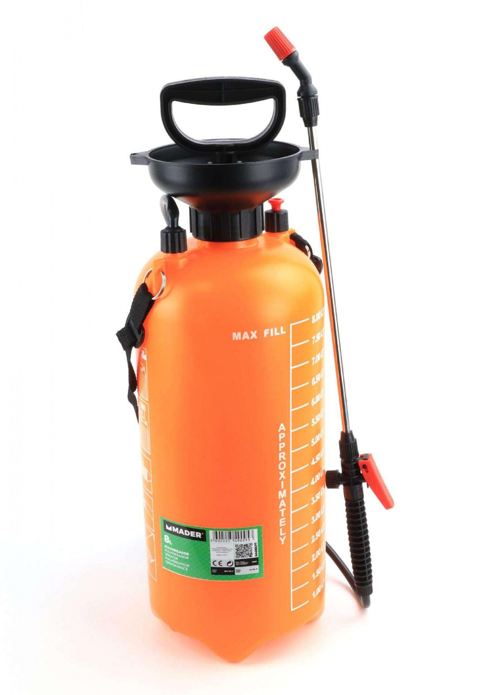 Pulverizador de Pressão, 8L, Lança Inox refª 49095 MADER