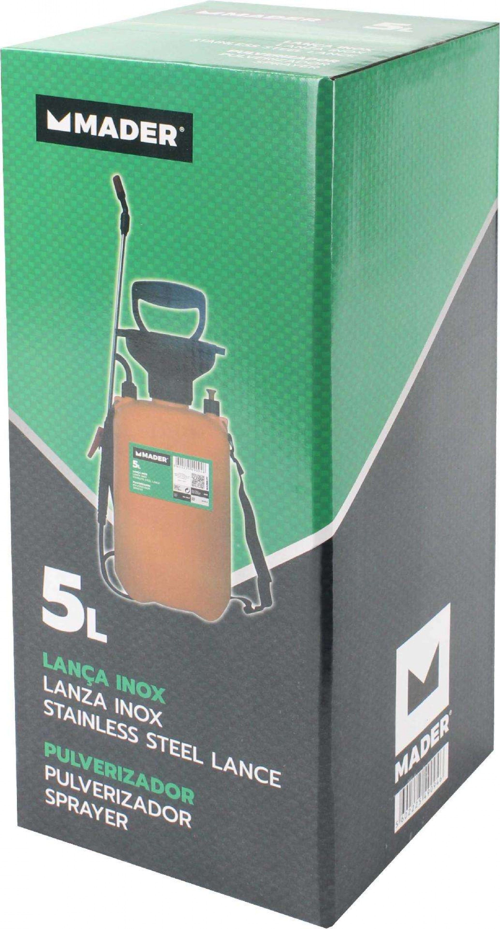 Pulverizador de Pressão, 5L, Lança Inox refª 49094 MADER